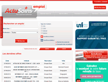 Tablet Screenshot of emploi-infirmier.actusoins.com